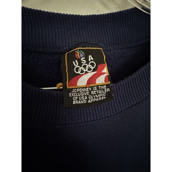 Vintage JC Penney USA Olympics Sweatshirt Mens 2XL XXL Navy Made in USA Sweater - Picture 11 of 11